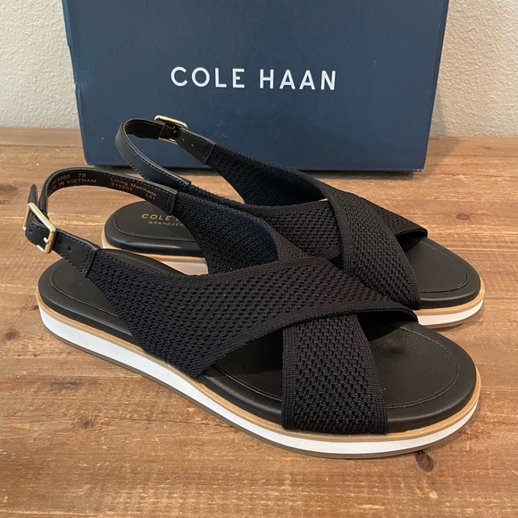Cole Haan Shoes Cole Haan Mikaela Stitchlite Sandal In Black Size 7